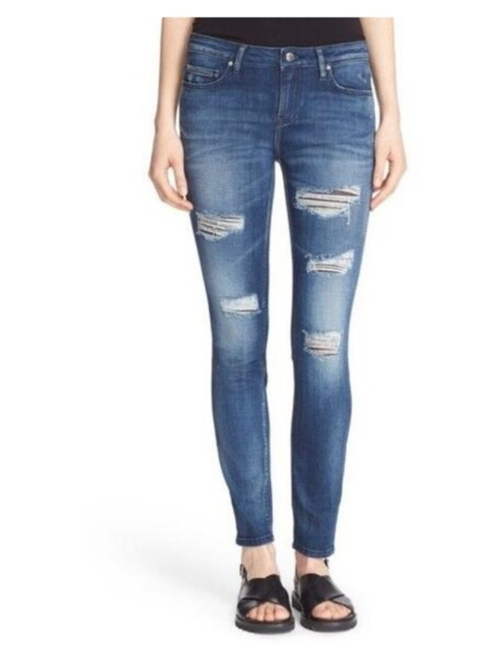 IRO Distressed Ajuste Skinny Jean Size 24